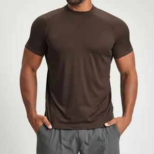 Men's breathable athletic short sleeve t-shirt for fitness and outdoor activities
