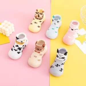 Cute animal pattern baby walking socks shoes with non-slip soft soles for infants