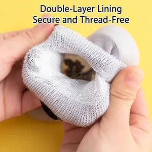 Soft sole baby sock shoes for pre-walking with breathable double-layer lining