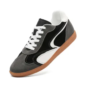 Vintage GAT sneakers with 5cm height increasing thick sole and leather patchwork design