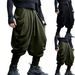 Pantalon sarouel homme style high street avec coupe large et taille élastique