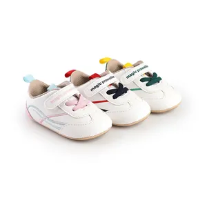 High-quality soft sole anti-slip baby pre-walker shoes in multiple color variants