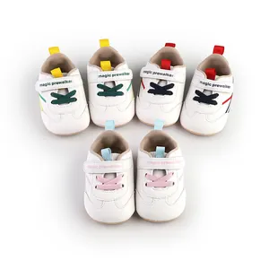 Soft sole anti-slip baby pre-walker shoes in multiple colors for boys and girls