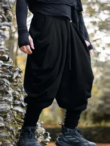 Pantalon sarouel ample pour homme avec cordon de serrage et poignets de jogging côtelés