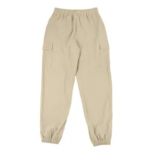 Atmungsaktive Herren-Leinen-Cargohose mit elastischem Bund und mehreren Taschen