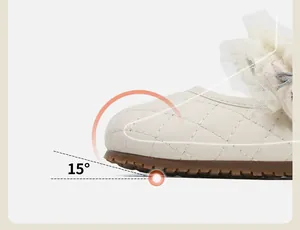 Primer plano de zapato Mary Jane para bebé con ángulo de punta de 15 grados.