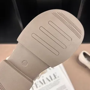 Close-up detail of the durable non-slip rubber sole for stylish girls' princess dress shoes