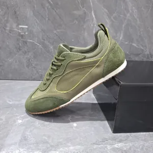 Unisex Retro German Army Trainer GAT Sneakers Cowhide Mesh Stitching Soft Sole Casual Sports Shoes For Men Women Couple