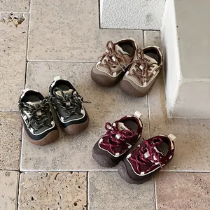 Kids Outdoor Casual Sneakers Microfiber Leather Toddler Walking Shoes For Boys And Girls Spring Autumn Non-slip Sport Shoes