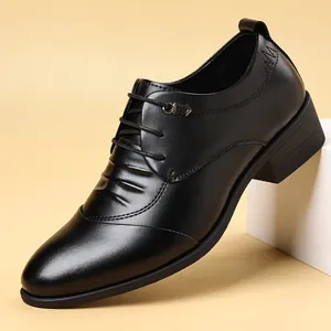 Elegante schwarze Herren-Business-Schuhe aus Leder im modernen Oxford-Design