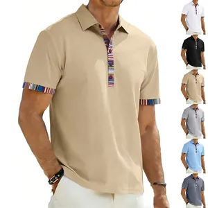 Haut Polo pour Homme Style Navajo Couleur Contrastée Manches Courtes Revers Décontracté Été Mode Polyester Élasthanne Imprimé Ethnique Top Tendance