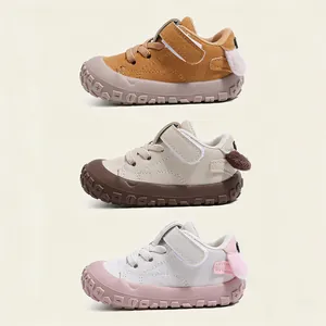 Toddler Baby Walking Shoes Soft Sole Synthetic Leather Anti Slip Cartoon Dog Tail Hook And Loop Casual Sneakers For Boys Girls