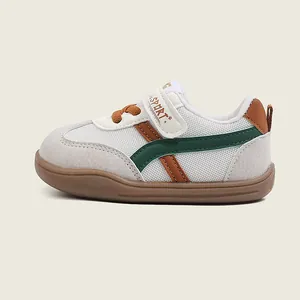 Toddler breathable mesh walking shoes with non-slip soft soles and velcro strap design