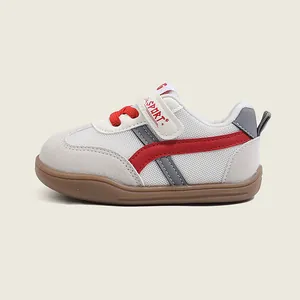 Comfortable breathable mesh baby walking shoes with soft rubber sole and Velcro strap