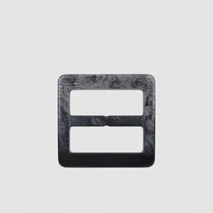 Hebilla Deslizante de Resina de Gama Alta Rectángulo Patrón de Mármol Botón Estilo Japonés Accesorios de Ropa para Abrigo Gabardina