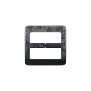 Hebilla cuadrada de resina de mármol negro de alta calidad para accesorios de ropa