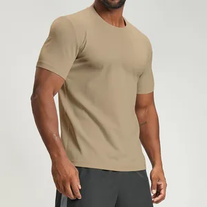 Unisex Quick Dry Sports T-Shirt Breathable Polyester Mesh Round Neck Short Sleeve Top For Gym Fitness Yoga Running Workout