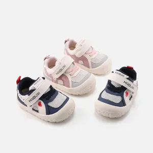 Breathable mesh toddler sneakers with non-slip soft soles for boys and girls spring wear