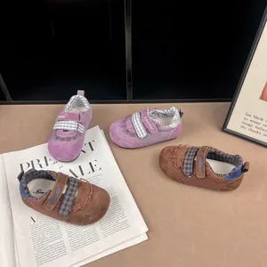 Toddler girls breathable mesh shoes with lace detail and velcro straps