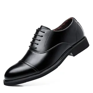 Scarpe Oxford nere professionali da uomo con calda fodera in pile per l'uso invernale