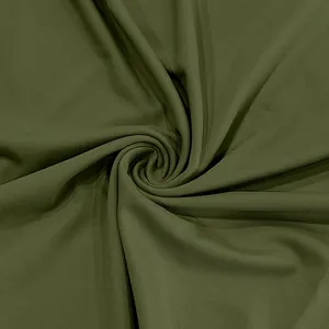 Detailed macro view of olive green quick-dry breathable fabric texture for men's T-shirt