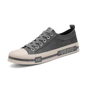 Ανδρικά Casual Πάνινα Παπούτσια Αναπνεύσιμα Χαμηλά με Κορδόνια Επίπεδα Sneakers Μονόχρωμα Μόδα Κορεατικό Στυλ Παπούτσια