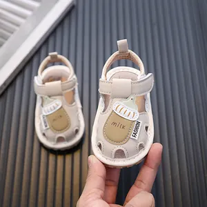Sandales souples pour bébé avec motif mignon de biberon en dessin animé pour enfants