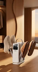 Asciuga scarpe elettrico portatile con display digitale 48°C per scarpe e pantofole