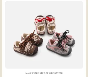 Multiple color options of breathable mesh baby walking shoes with anti-slip soles