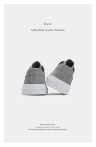 Detailed rear view of grey retro casual canvas sneakers for men with a thick white sole