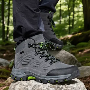 Professionelle graue wasserdichte High-Top-Wanderschuhe für Outdoor-Trekking und Bergsport