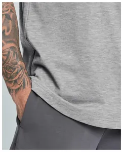 Primer plano del tejido de la camiseta de algodón orgánico con textura transpirable