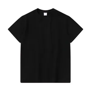 Close-up detail of the premium heavyweight pure cotton fabric on this black loose t-shirt