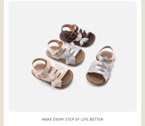 Toddler girls non-slip summer sandals with lace butterfly decor in assorted colors