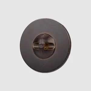 Bouton décoratif rond en nylon japonais haut de gamme marron mat pour vêtements de créateurs