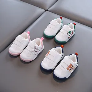 Breathable toddler cartoon sneakers with soft non-slip soles for boys and girls