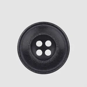 High-End Round Resin Buttons Matte Texture 4-Hole Sewing Buttons For Suit Coat Blazer Jacket Decorative Apparel Accessory