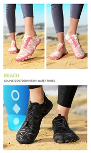 Non-slip lightweight breathable couple's beach water shoes for snorkeling and swimming