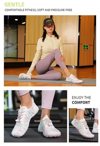 Close-up of white breathable water shoes featuring colorful patterns for gym and outdoor fitness