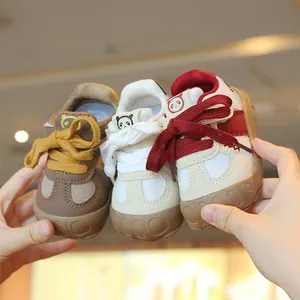 Baby Boy Toddler Walking Shoes Mesh Breathable Anti-Slip Soft Sole Sneakers Kids First Walkers With Panda Pattern