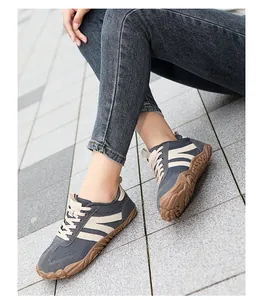 Men's minimalist barefoot sneakers with wide toe box and breathable mesh for outdoors