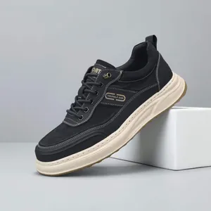 Men's Fashion Thick Sole Casual Sneakers Breathable Mesh Cloth Dad Shoes Streetwear Versatile Sports Footwear 2026 Spring New