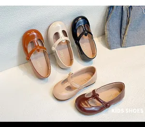 Variety of colors for classic girls' Mary Jane leather princess shoes
