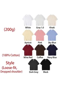 Συλλογή από premium ανδρικά μπλουζάκια oversize 100% βαμβάκι σε 11 διαφορετικά χρώματα