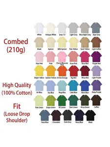 Premium men's 100% cotton loose drop shoulder T-shirt available in multiple solid colors