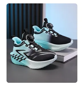 Atmungsaktive Jungen-Mesh-Sneaker mit praktischem Drehverschluss-Schnürsystem in Blau