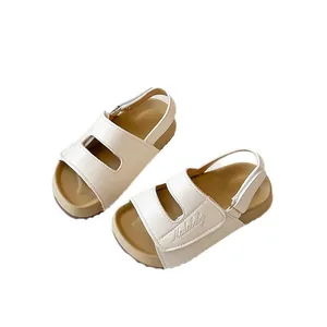 Eleganti sandali estivi da spiaggia per bambini beige traspiranti con suola antiscivolo