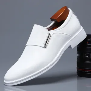 Herren Business Formell Lederschuhe Britisch Spitzschuh Slip-On Dicke Sohle Oxford Schuhe Casual Dress Schuhe Für Büro Hochzeit