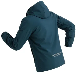 Herren UPF 50+ Sonnenschutz Kapuzenjacke in Pfauenblau für Angeln und Outdoor-Sport