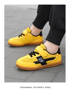 Baskets de sport jaunes pour enfants style armée allemande pour le printemps et plein air